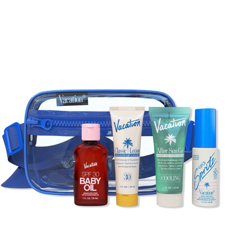 Sun Belt Sampler Vacation Travel Sunscreen & After Sun Gel w/ Pouch